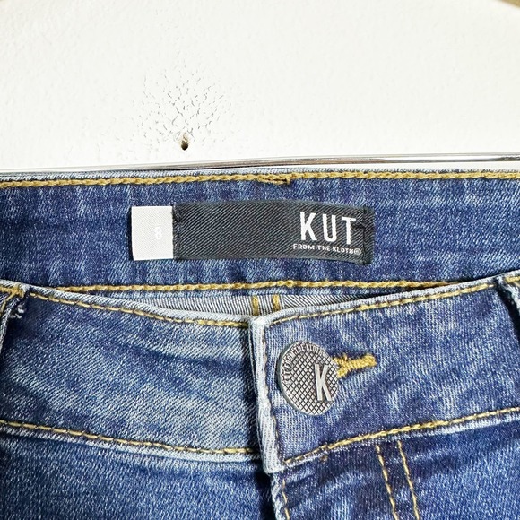 Kut from the Kloth Jeans Snake Print Side Stripe Ankle Skinny sz 8 - Picture 5 of 9